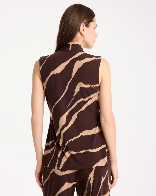Travelers Zebra Knit Wrap Top - image 3